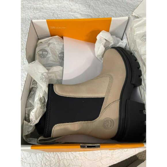 New Timberland Everleigh Chelsea Beige Chunky Sole Chelsea Boots Size 7.5 - Picture 8 of 8